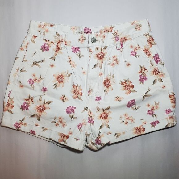 American Eagle Floral Mom Shorts Size 8 - Picture 1 of 13